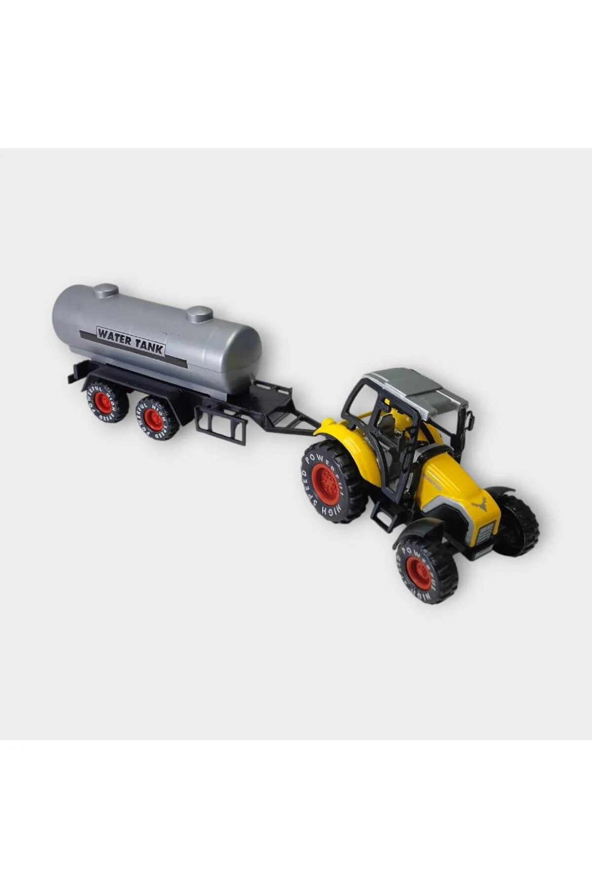 Çek Bırak Römorklu Traktör 25Cm - Sarı Su tanklı (Lisinya)