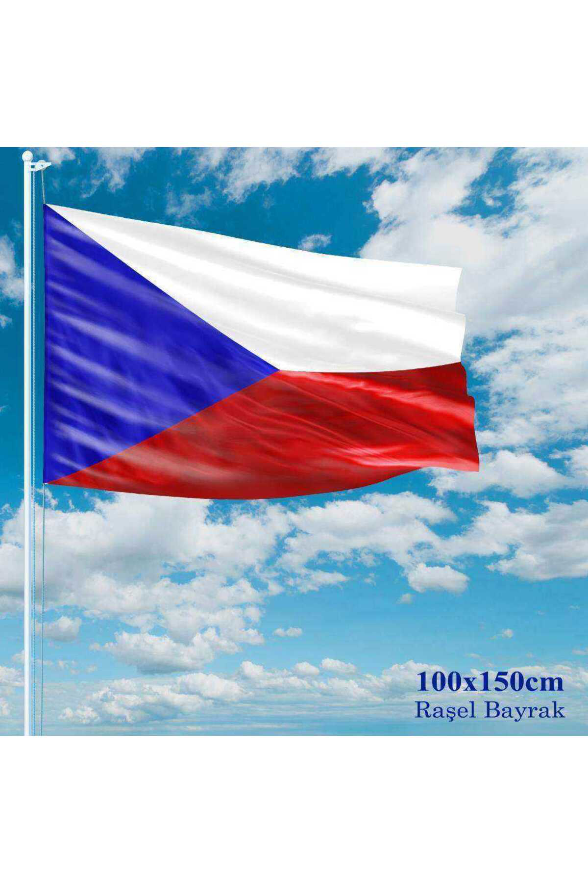 Çek Cumhuriyet Bayrağı - 100x150 cm (1 metre x 1,5 metre) - Raşel