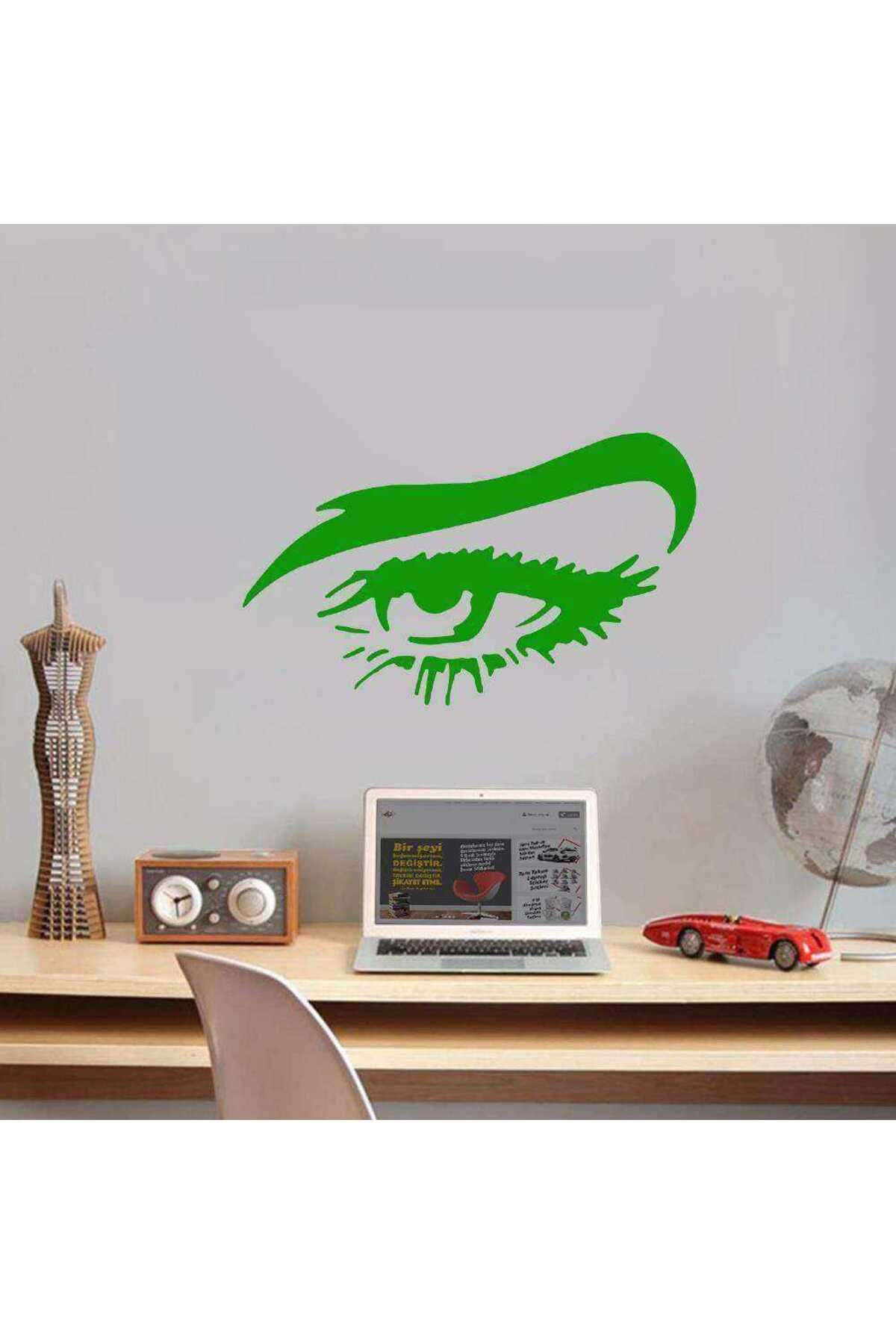 Cnpromosyon Çekici Kadin Gözü Silüeti Dekoratif Genç Odasi Duvar Sticker, Çik
