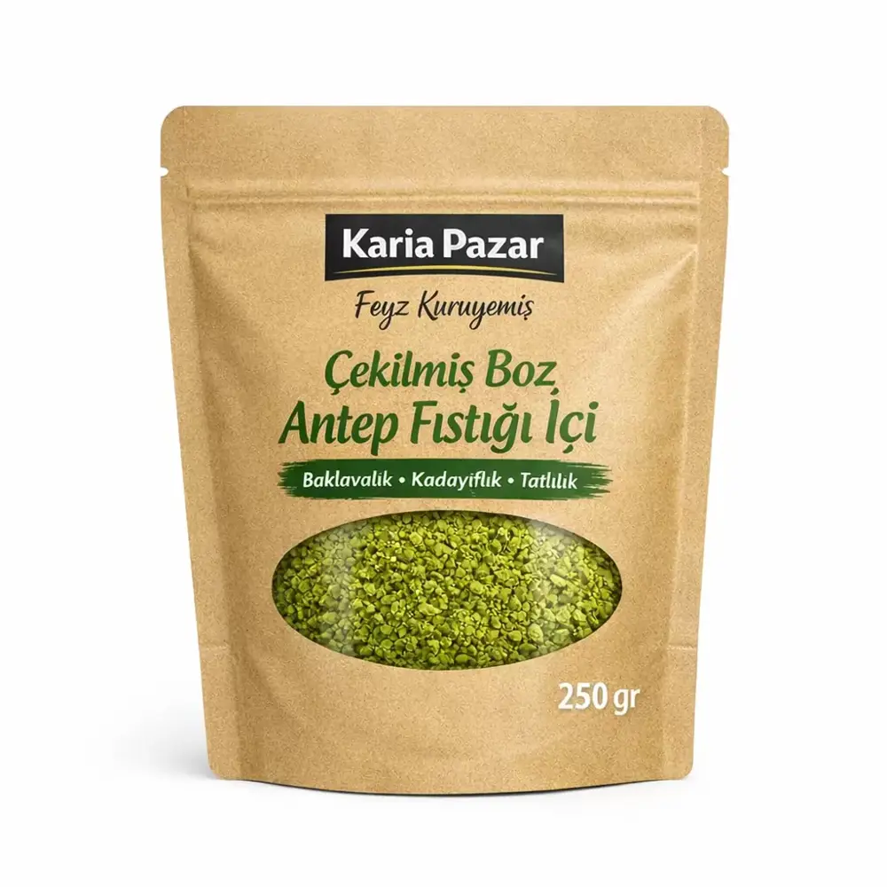 Çekilmiş Boz Antep Fıstığı İçi Baklavalık Kadayıflık Tatlılık 250