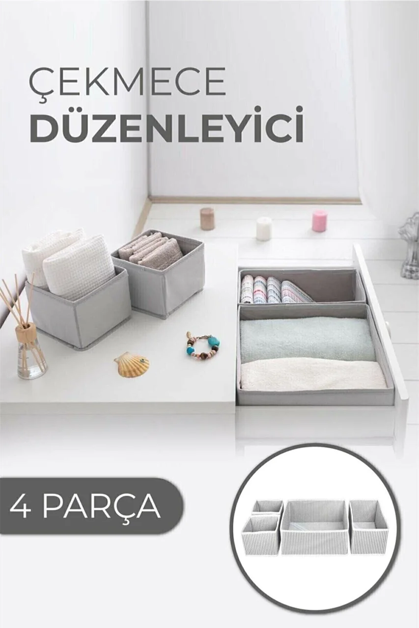 Çekmece Düzenleme Kutu Seti Organizer 4lü Set Diğer Çekmece Düzenleme Kutu Seti Organizer 4lü Set Diğer