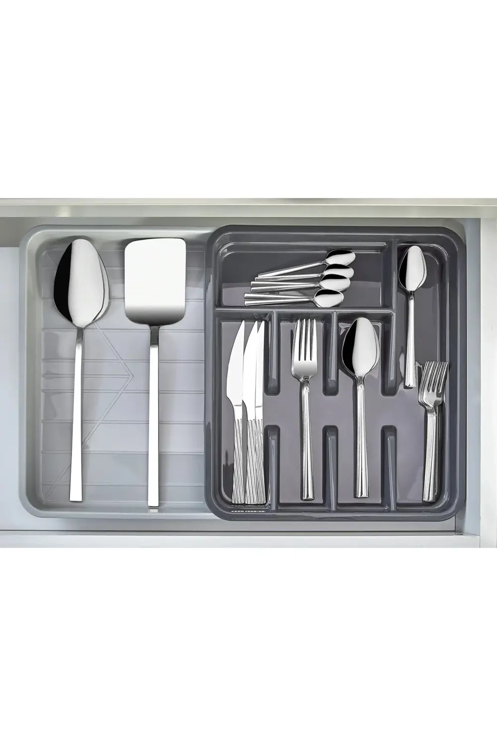 Çekmece İçi Boyutu Ayarlanabilen Çatal Kaşık Bıçak Düzenleyici, K