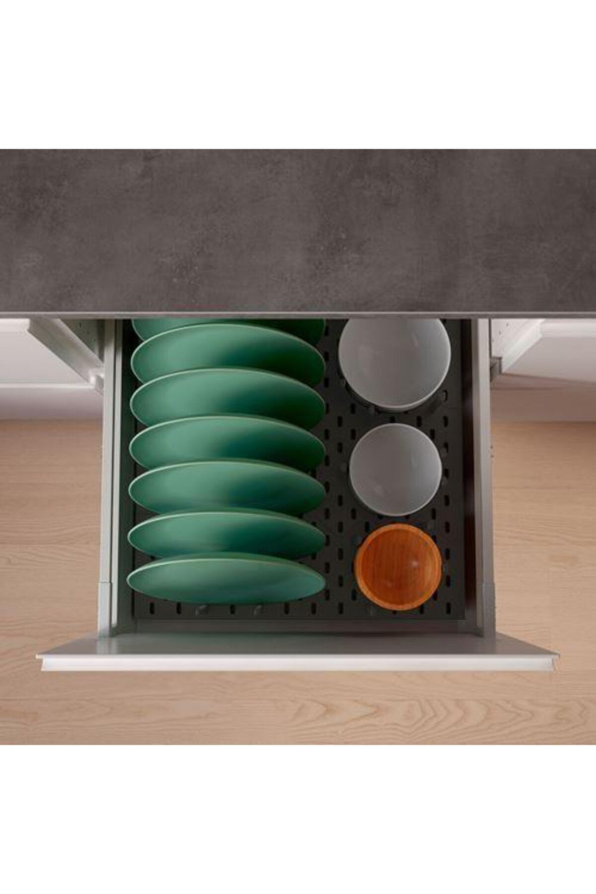 İkea Çekmece İçi Düzenleyici, Meridyendukkan Antrasit Renk 80 Cm Tabak