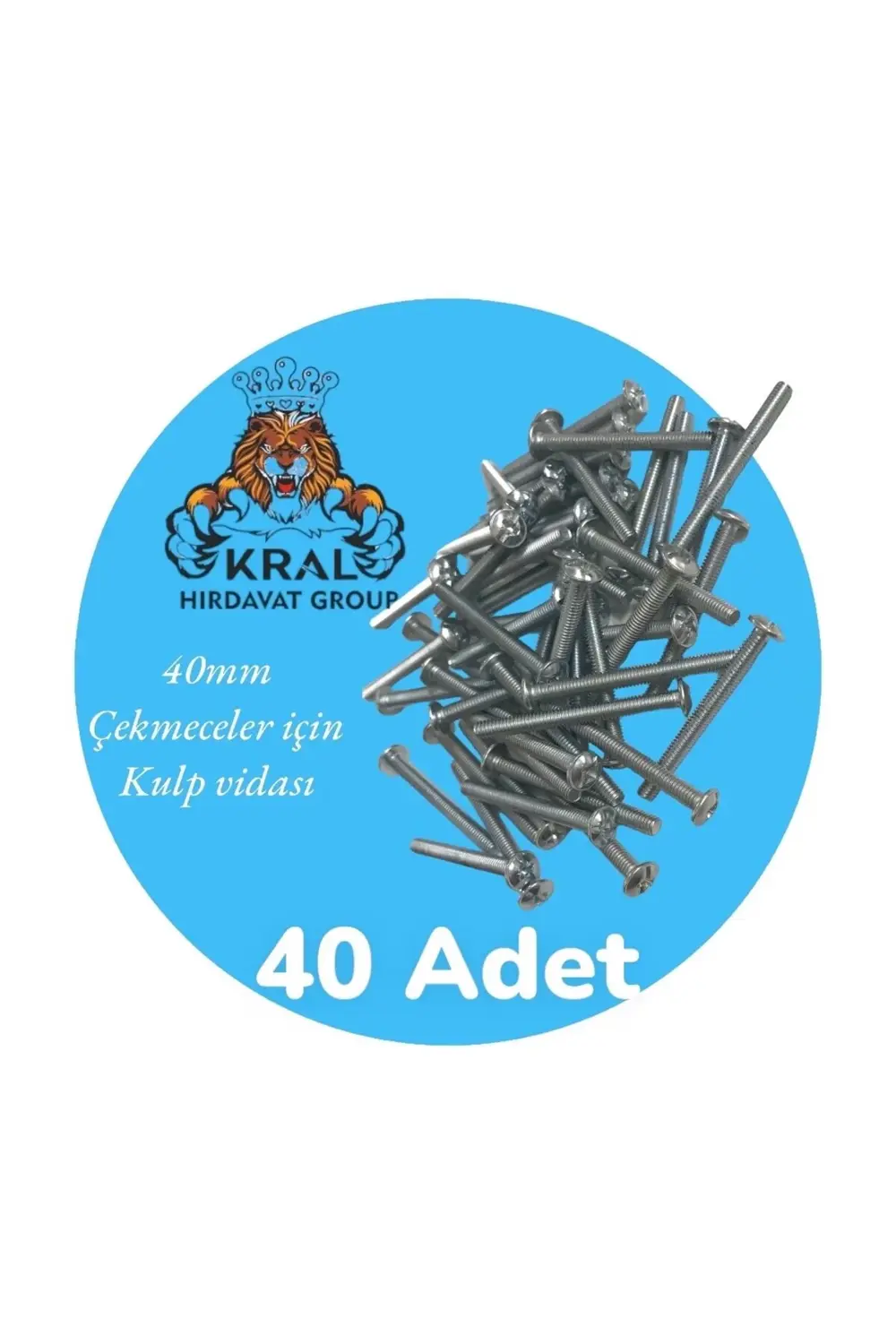Çekmece İçin Kulp Vidası 40mm Ölçüde