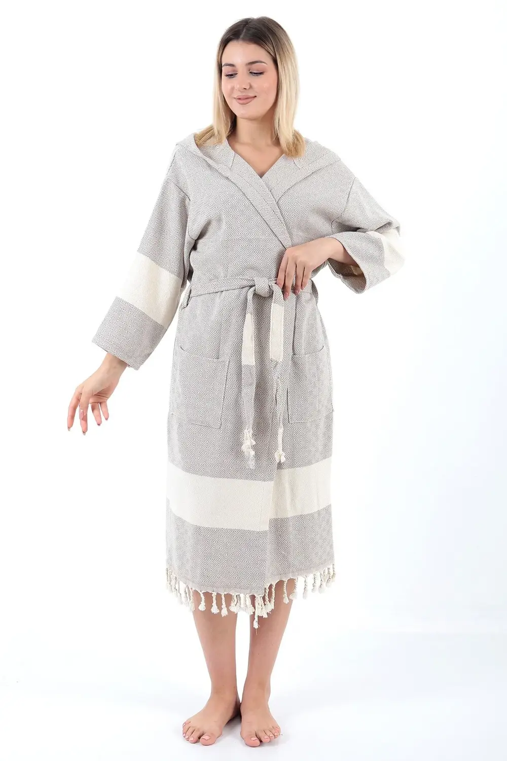 Celena Peştamal Bornoz Gri