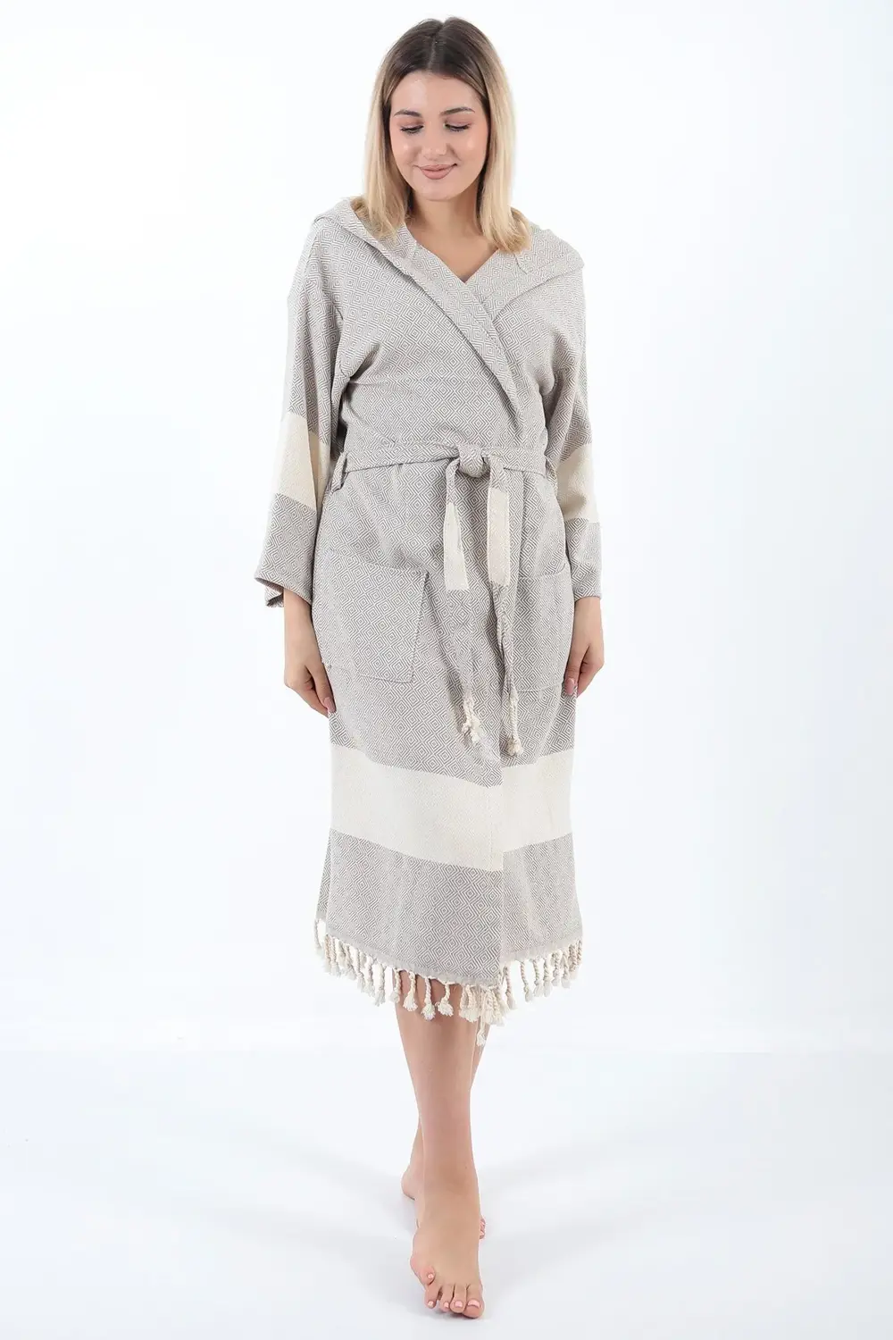 Celena Peştamal Bornoz Gri