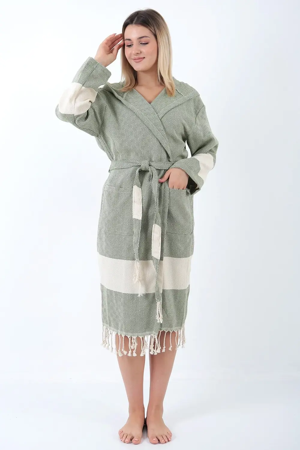 Celena Peştamal Bornoz Haki