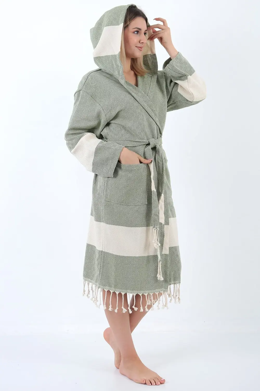 Celena Peştamal Bornoz Haki