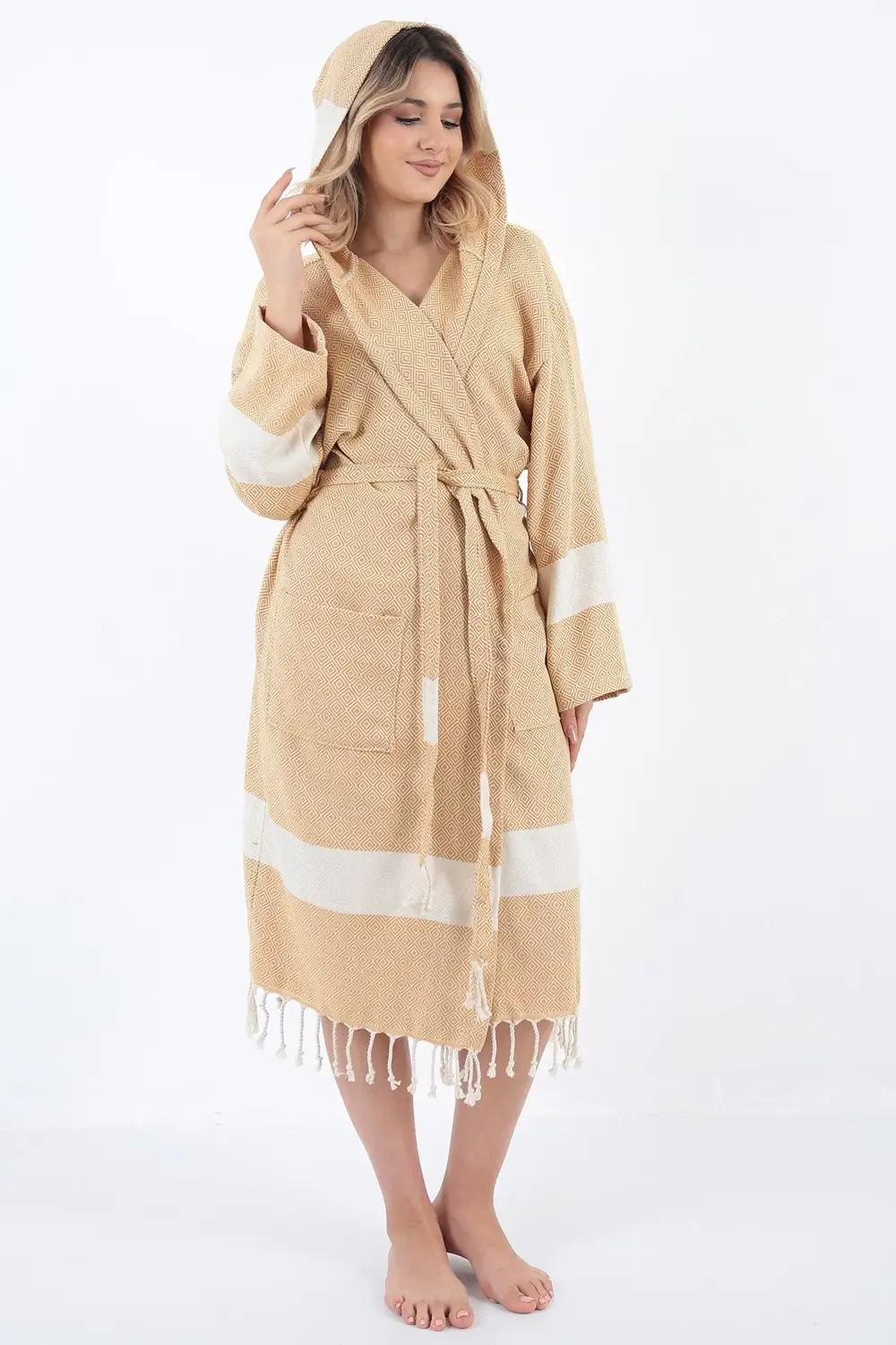 Celena Peştamal Bornoz Hardal