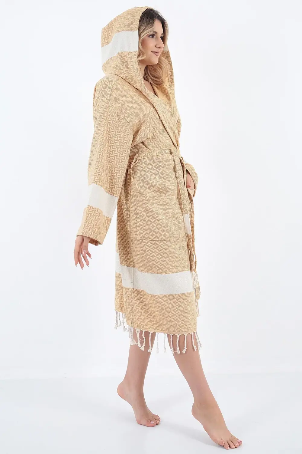 Celena Peştamal Bornoz Hardal