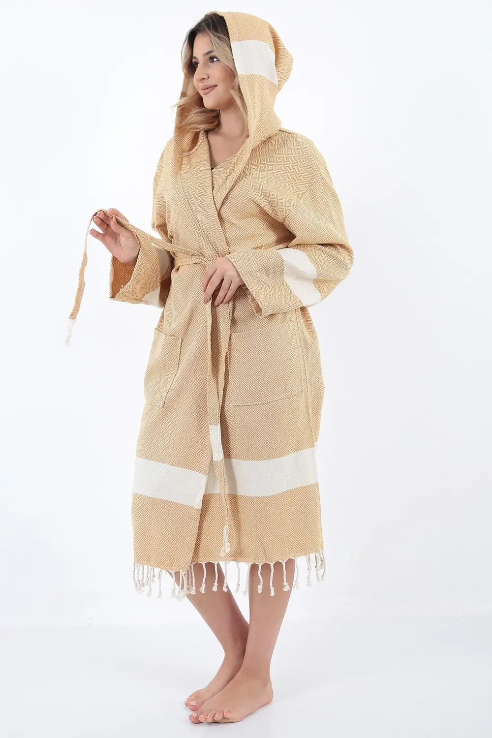 Celena Peştamal Bornoz Hardal