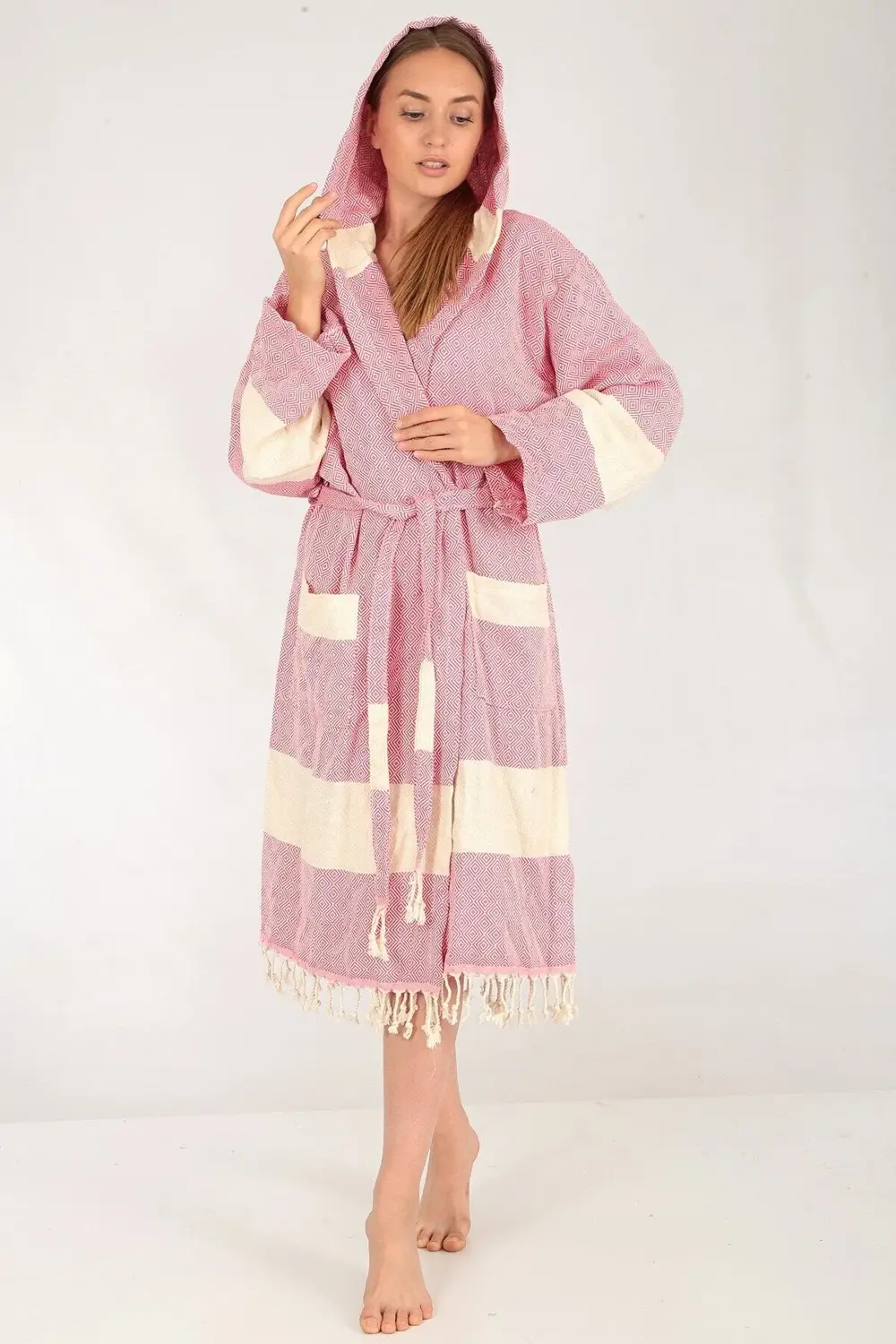 Celena Peştamal Bornoz Pembe