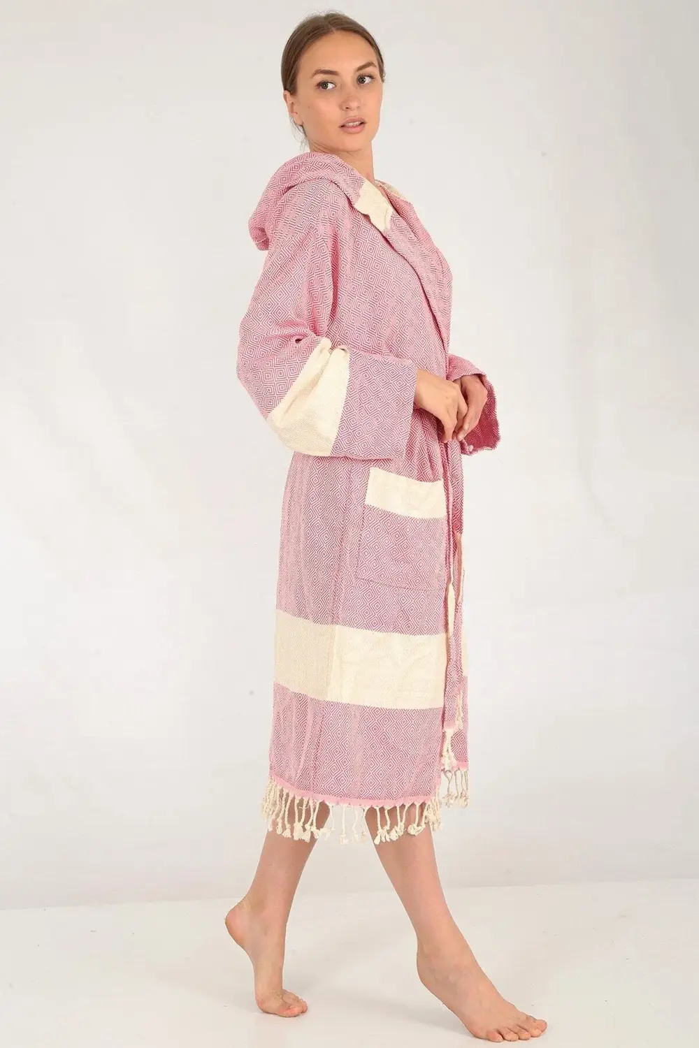 Celena Peştamal Bornoz Pembe
