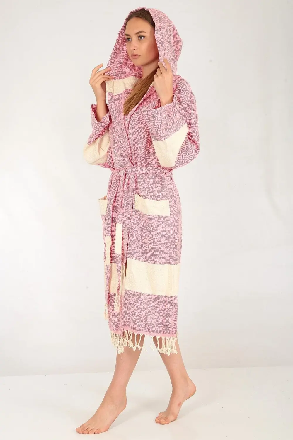 Celena Peştamal Bornoz Pembe