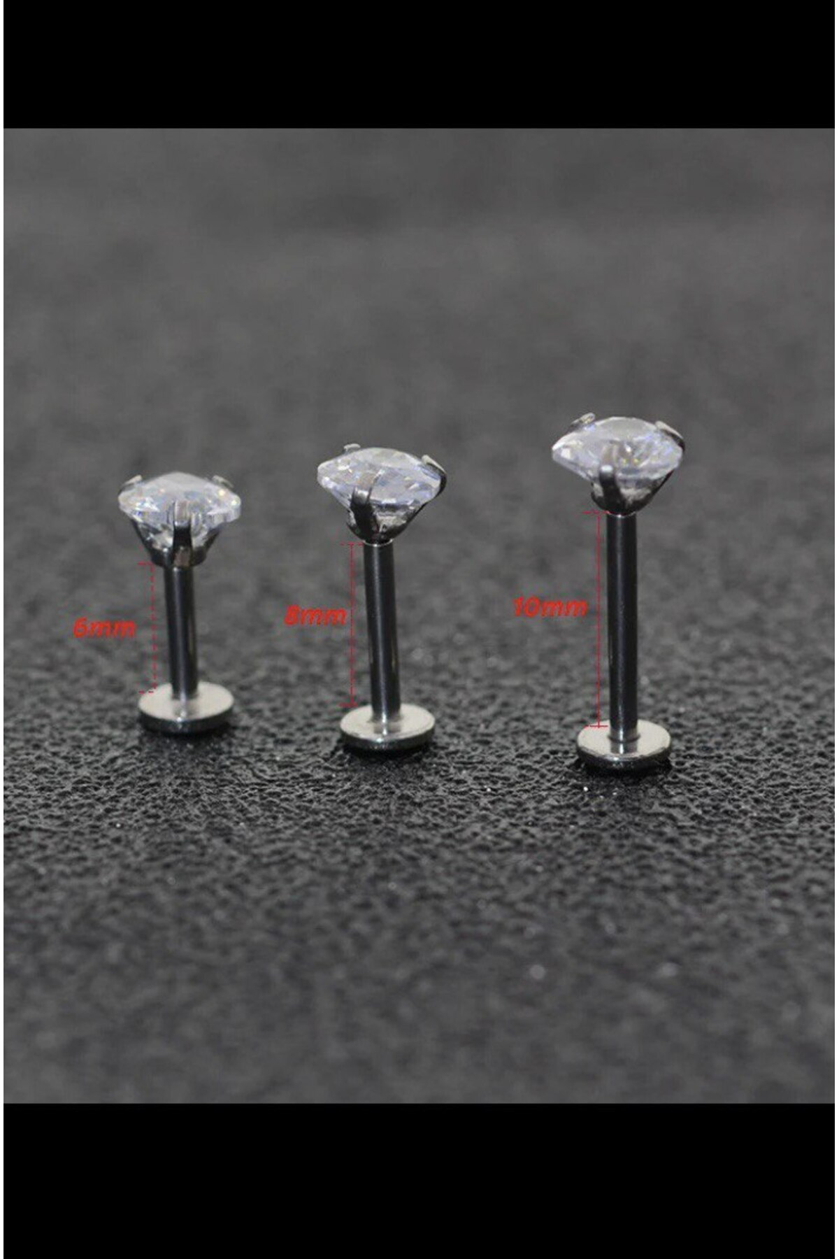çelik 1 adet zirkon kalp model tragus helix conch forwardhelix kı