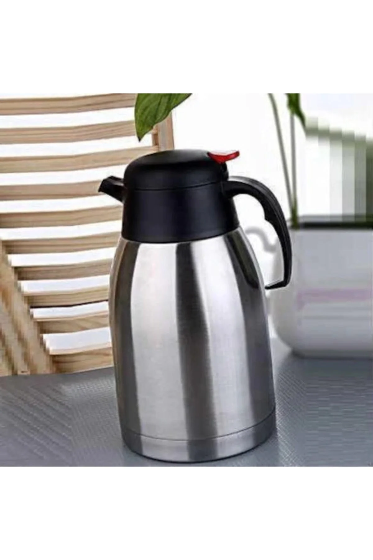 Çelik 2 litre termos, gri renk, 12 saat yalıtım, kutulu - Spor &amp; Outdoor - Ekipman &amp; Aksesuar