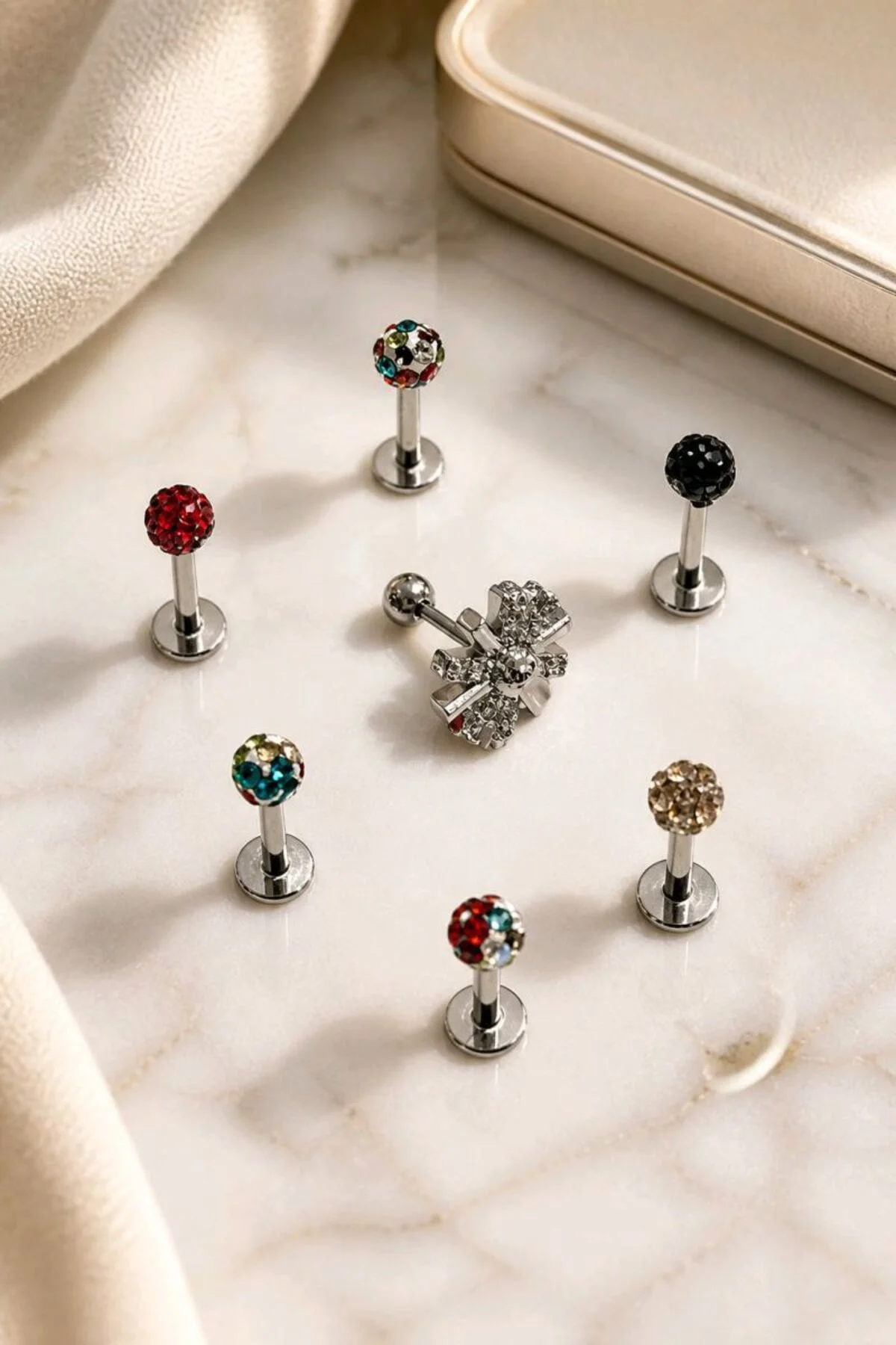 Çelik 7 Adet Tragus Pirsıng