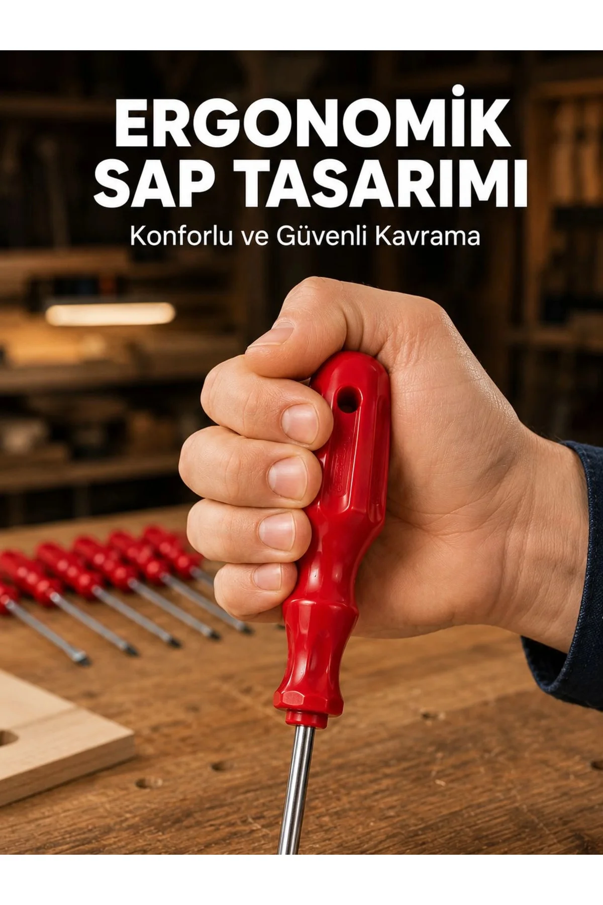 Çelik 7'li Tornavida Seti Ergonomik Sap Profesyonel Kullanım Çelik 7'li Tornavida Seti Ergonomik Sap Profesyonel Kullanım