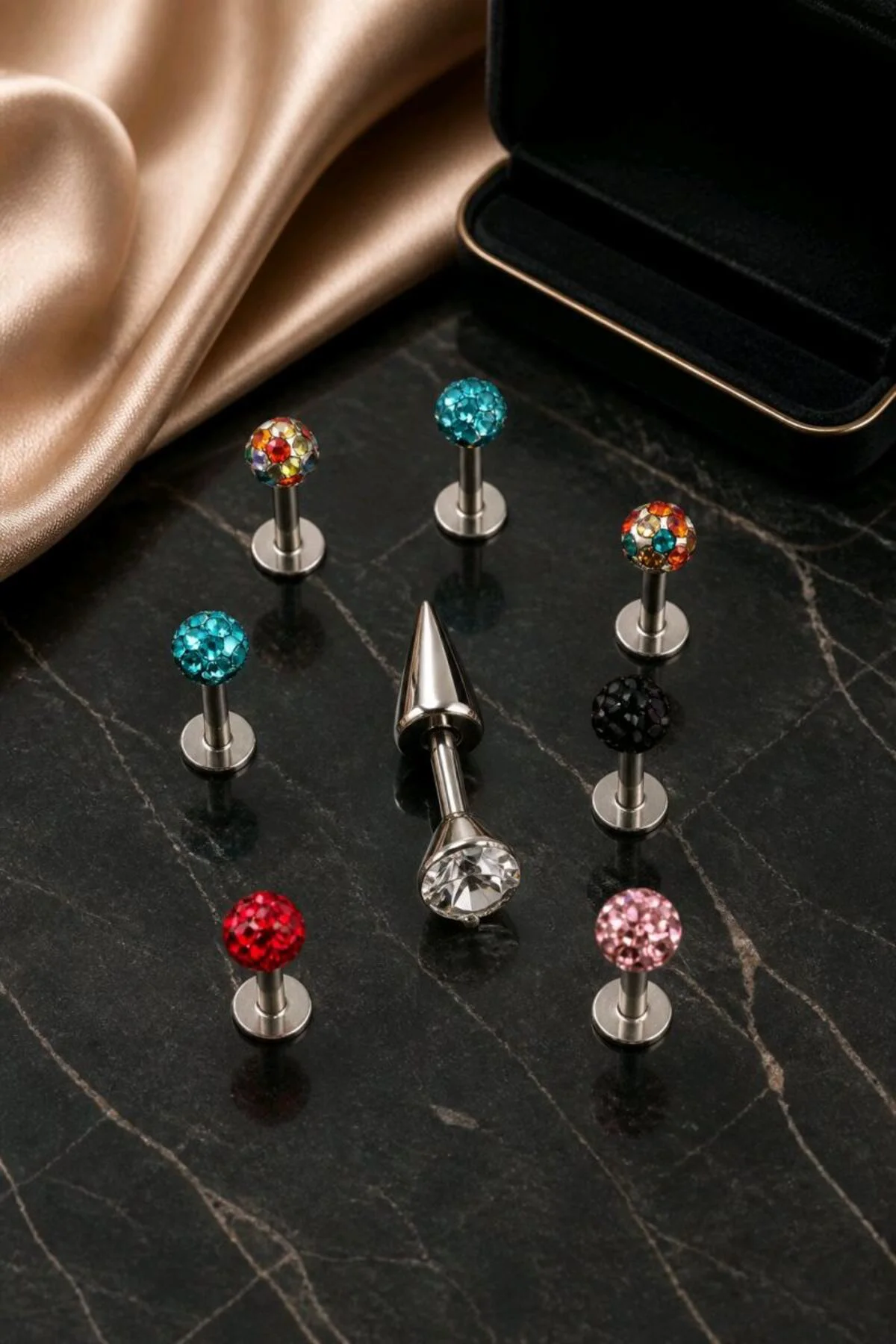 Çelik 8 Adet Tragus Pirsıng