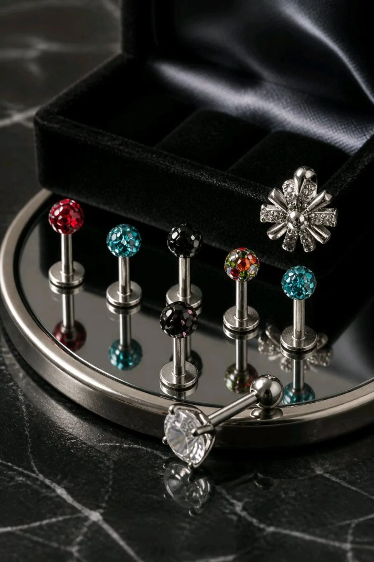 Çelik 8 Adet Tragus Pirsıng