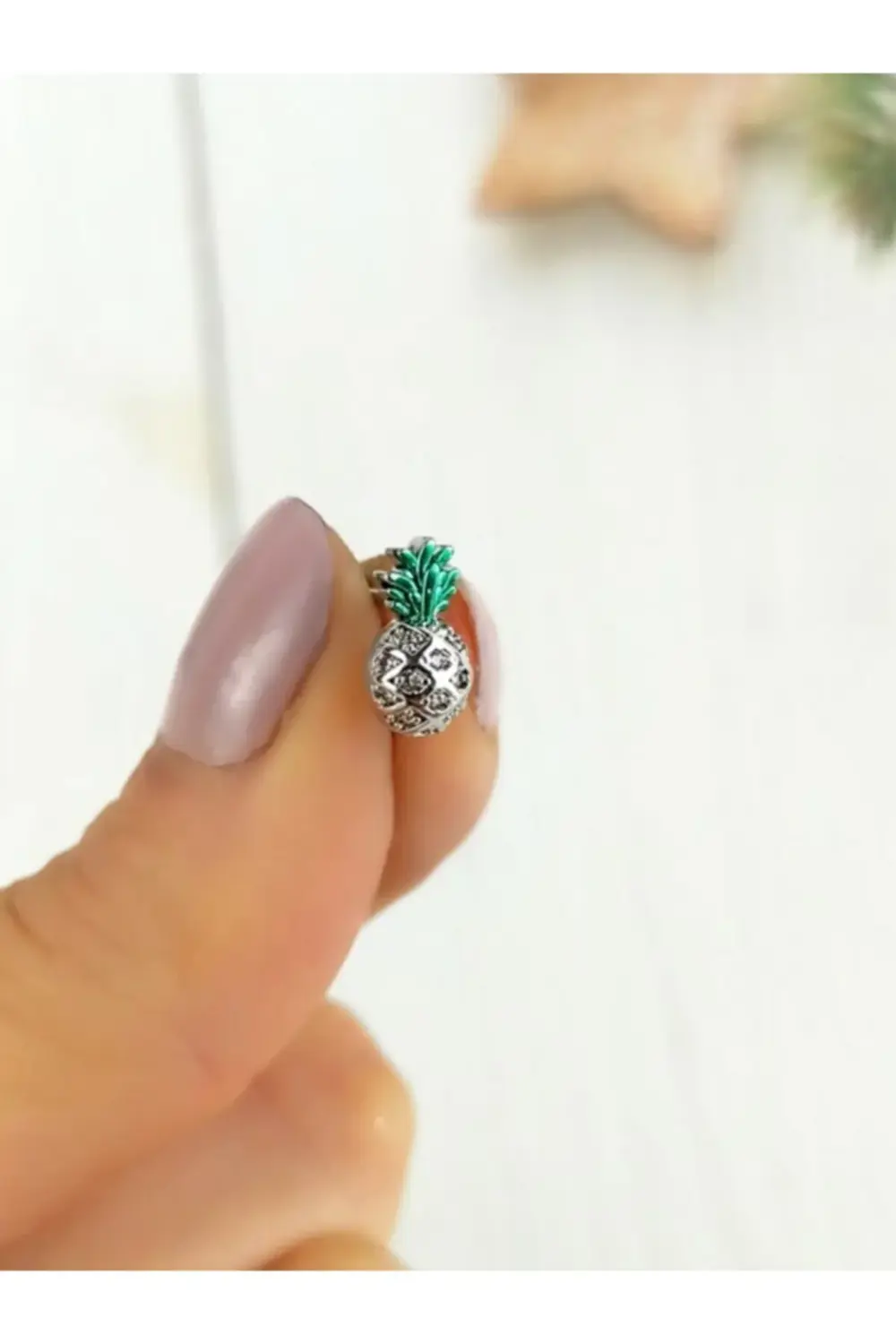 Arescollection Çelik Ananas Tragus Helix Piercing