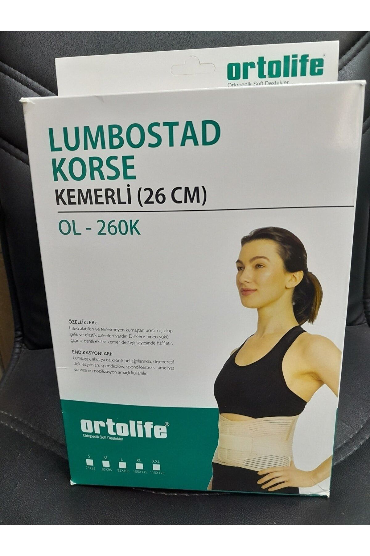 Ortolife Çelik Balenli Lumbosakral Ortopedik Demirli Süngerli Cirtli Bel F