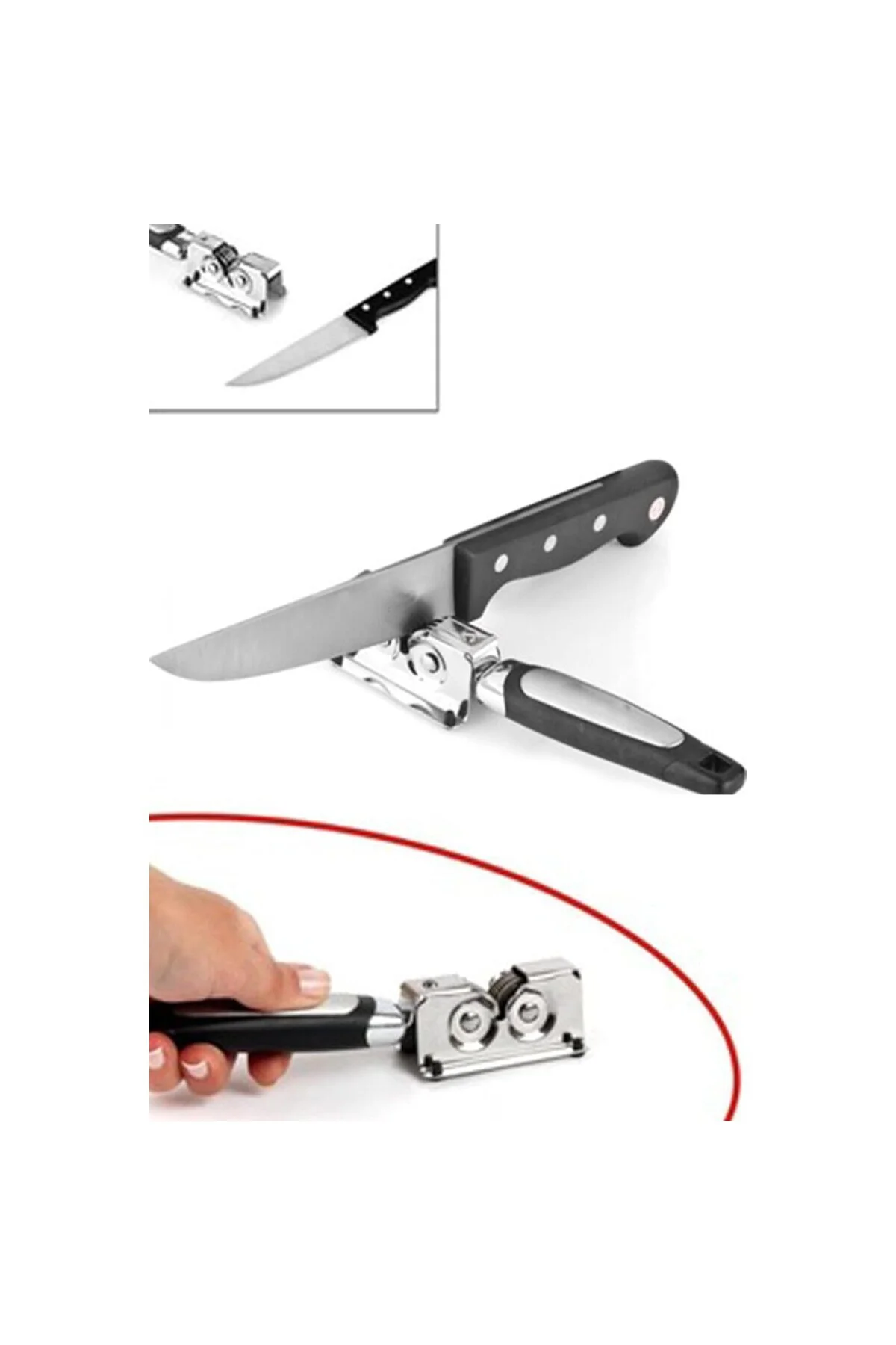 Çelik Bıçak Bileme Aleti,Metal Bıçak Bileyici,Çekmeli Kolay Kulla