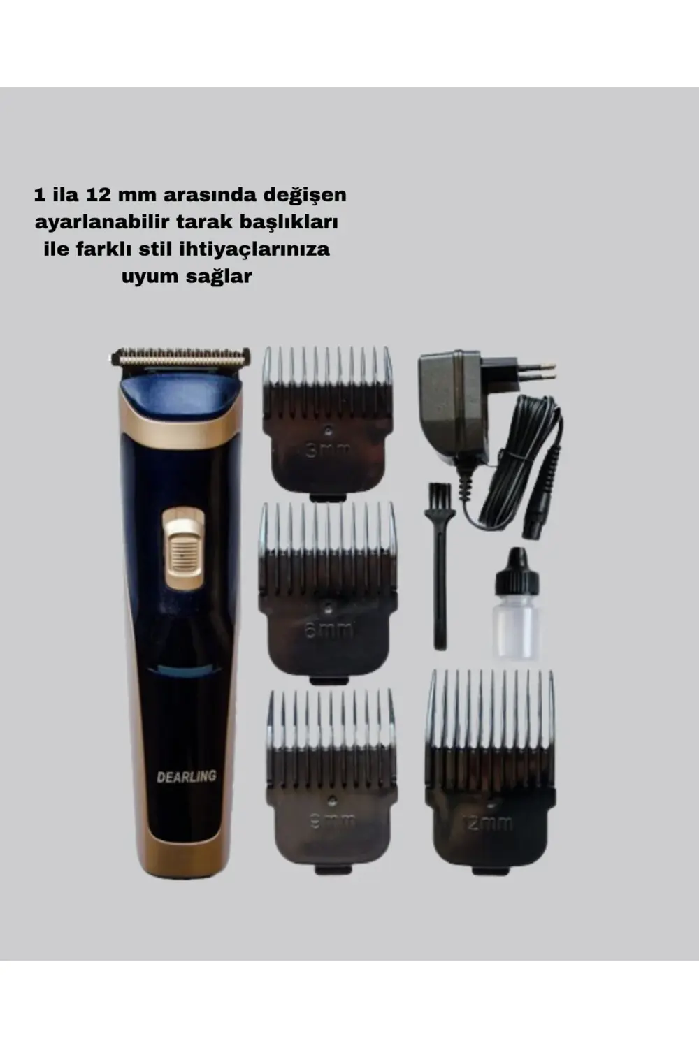 Çelik Bıçaklı Unisex Şarjlı Tıraş Makinesi – Sessiz Motor, Kablos