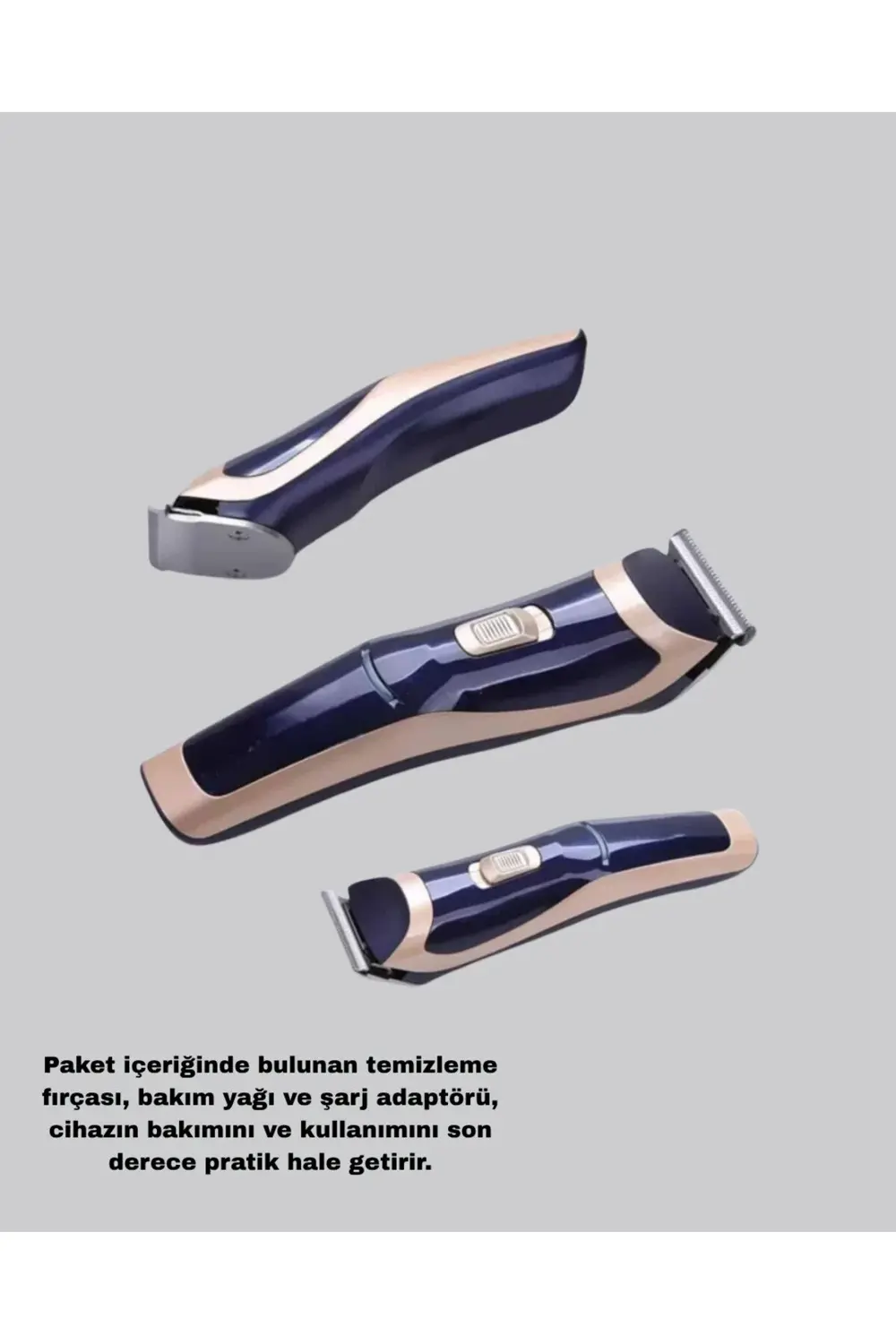 Çelik Bıçaklı Unisex Şarjlı Tıraş Makinesi – Sessiz Motor, Kablos