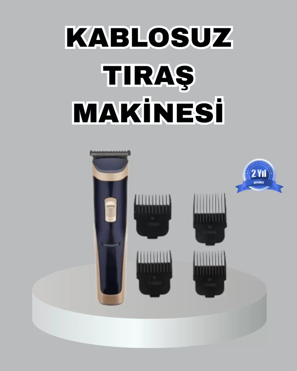 Çelik Bıçaklı Unisex Şarjlı Tıraş Makinesi – Sessiz Motor, Kablosuz ve Ayarlanabilir - Lisinya
