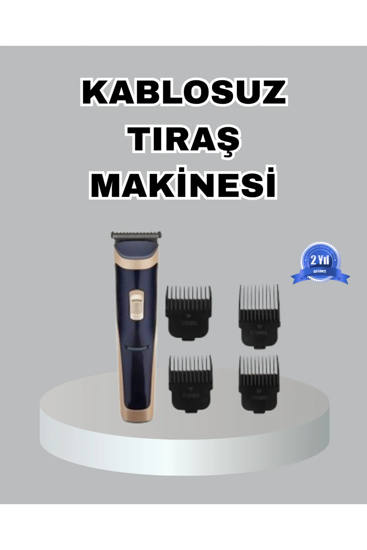 Çelik Bıçaklı Unisex Şarjlı Tıraş Makinesi – Sessiz Motor, Kablos