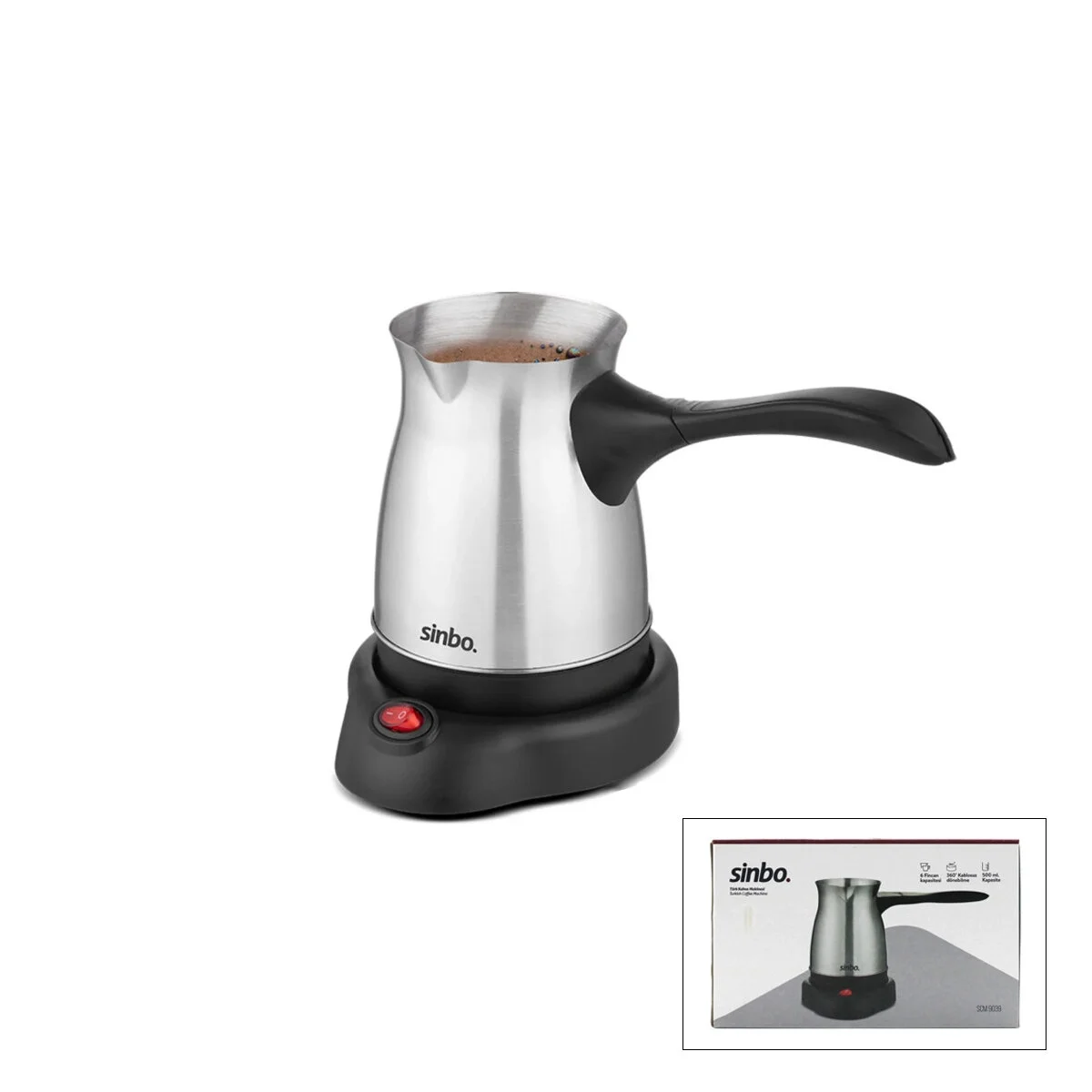 Çelik Elektrikli Cezve Türk Kahve Makinesi - 6fincan=500ml 360° Kablosuz Kullanım Katlanır Kulp 600w Scm-9039 Bx40 Fiyatı, Yorumları ve Özellikleri