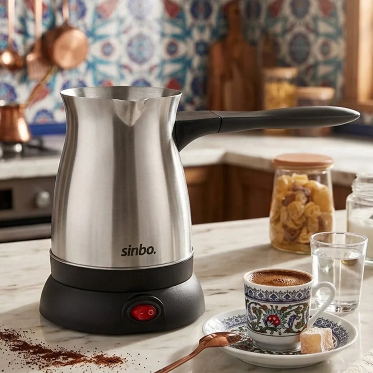 Çelik Elektrikli Cezve Türk Kahve Makinesi - 6fincan=500ml 360° Kablosuz Kullanım Katlanır Kulp Scm-9038 Bx40 Fiyatı, Yorumları ve Özellikleri