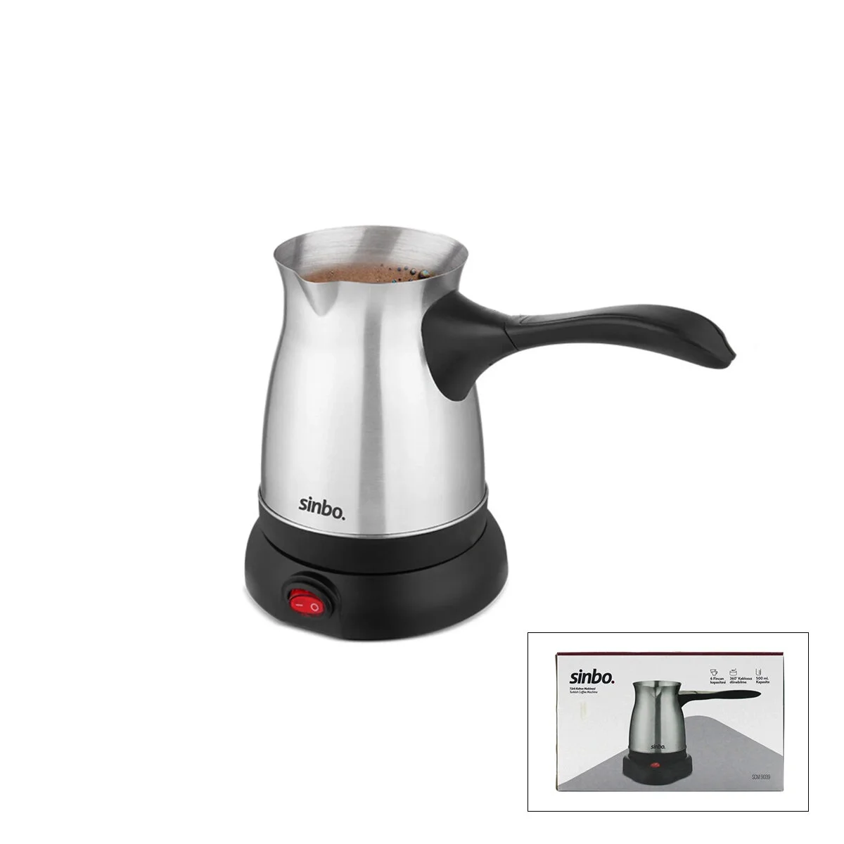 Çelik Elektrikli Cezve Türk Kahve Makinesi - 6fincan=500ml 360° Kablosuz Kullanım Katlanır Kulp Scm-9038 Bx40 Fiyatı, Yorumları ve Özellikleri