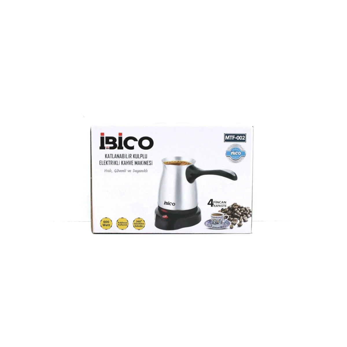Çelik Elektrikli Cezve Türk Kahve Makinesi - 4fincan=400ml Kablosuz Kullanım- 360°döner 600w Mtf-002 Bx40 Fiyatı, Yorumları ve Özellikleri