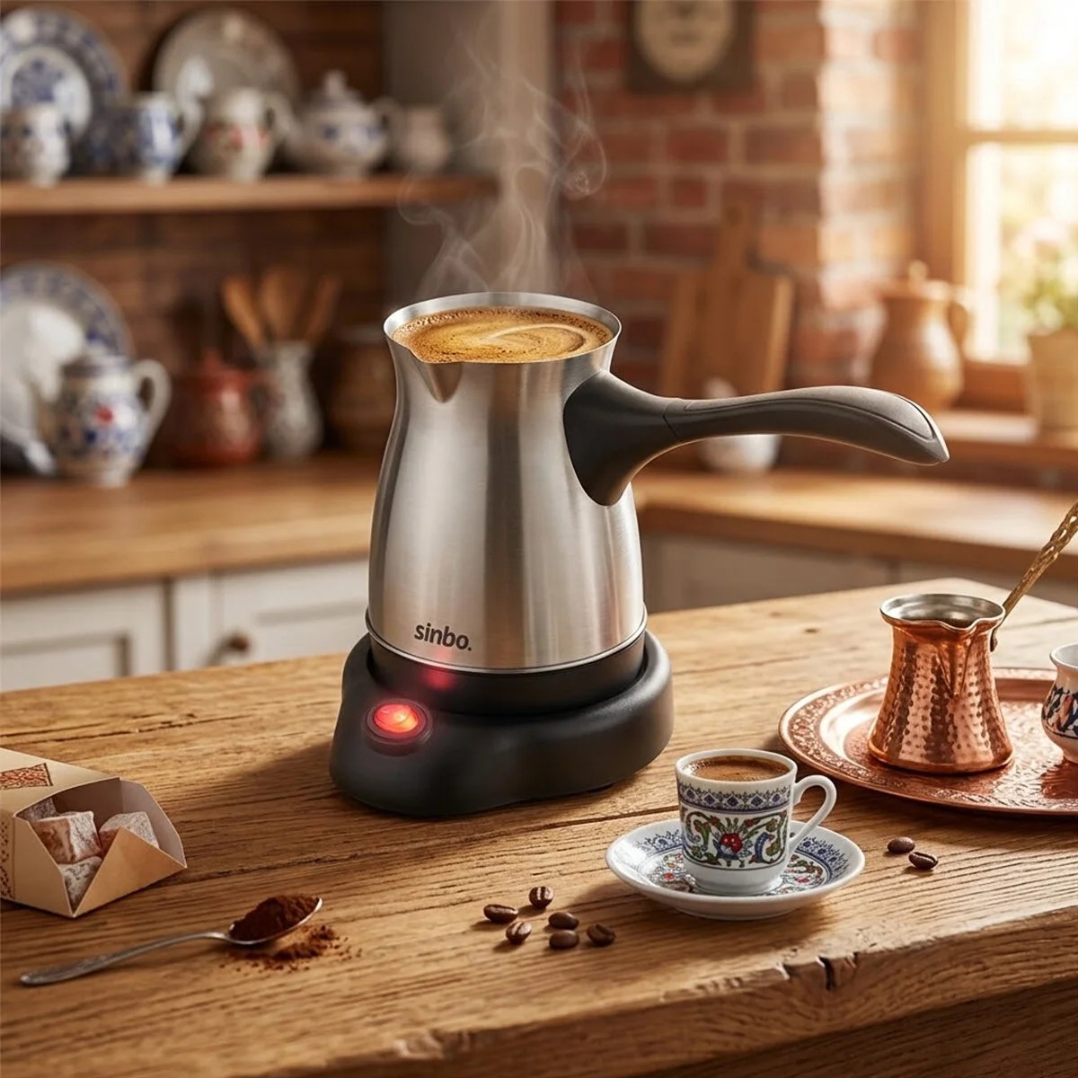 Çelik Elektrikli Cezve Türk Kahve Makinesi - 6fincan=500ml 360° Kablosuz Kullanım Katlanır Kulp 600w Scm-9039 Bx40 Fiyatı, Yorumları ve Özellikleri