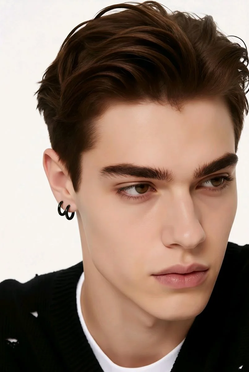 Çelik Figürlü Unisex  18 mm Küpe 2 adet