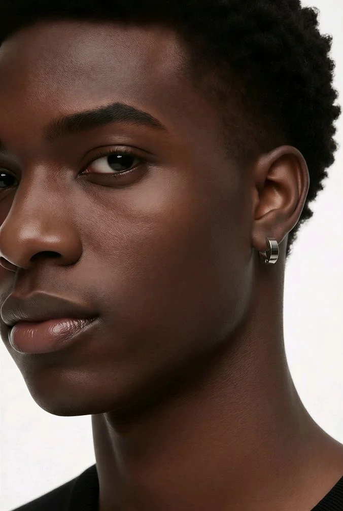 Çelik Figürlü Unisex Küpe