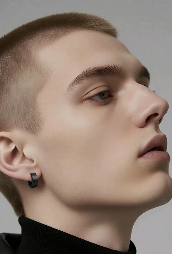 Çelik Figürlü Unisex Küpe