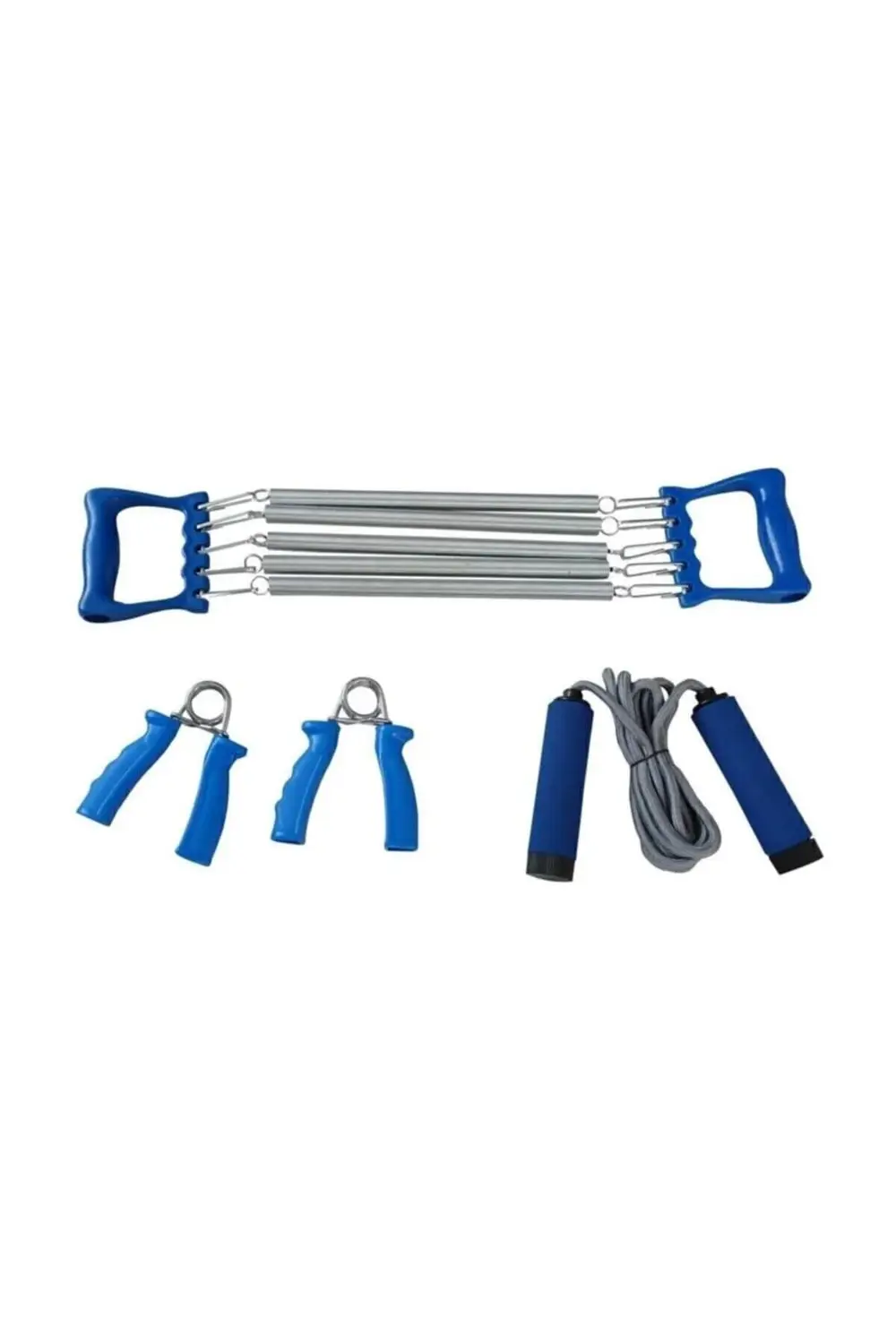 Çelik Göğüs Yayı Atlama İpi İki Adet El Yayı Egzersiz Seti DS-116