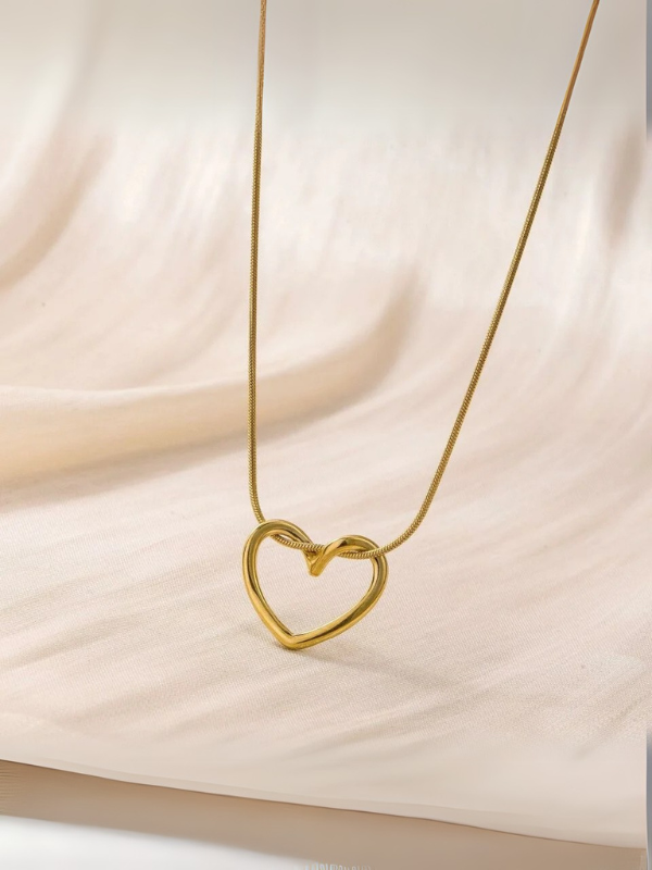 ÇELİK GOLD KALPLI KOLYE 45CM