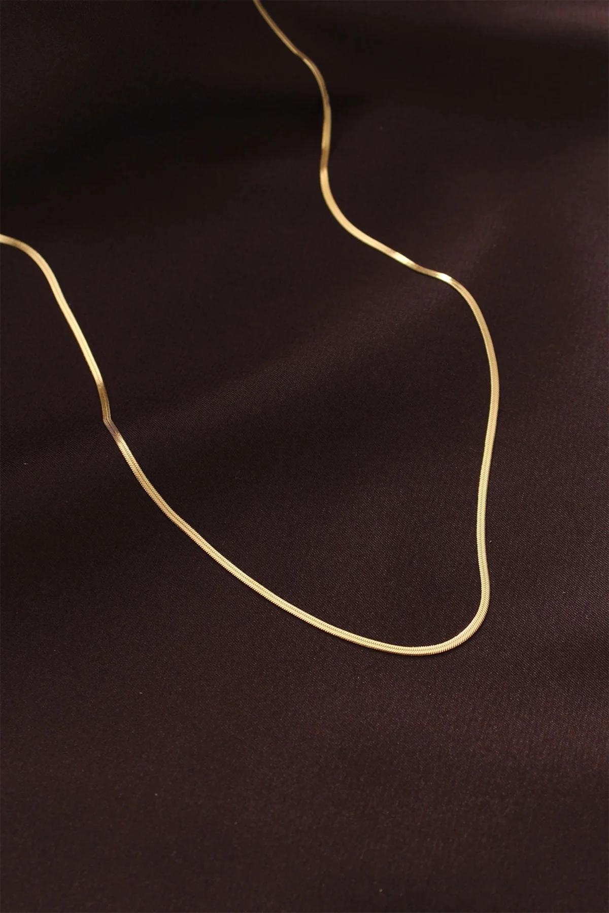 Çelik Gold Renk 60 cm İnce İtalyan Zincir Kolye