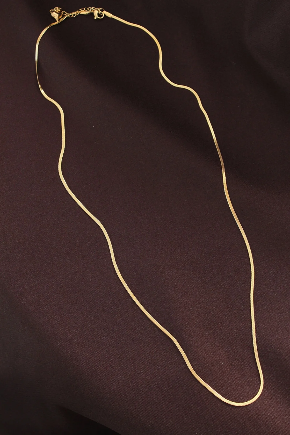 Çelik Gold Renk 60 cm İnce İtalyan Zincir Kolye