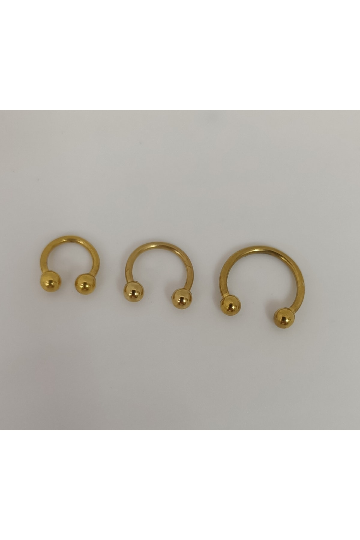 Arescollection Çelik Gold Yarım Halka Tragus Helix Rook Piercing