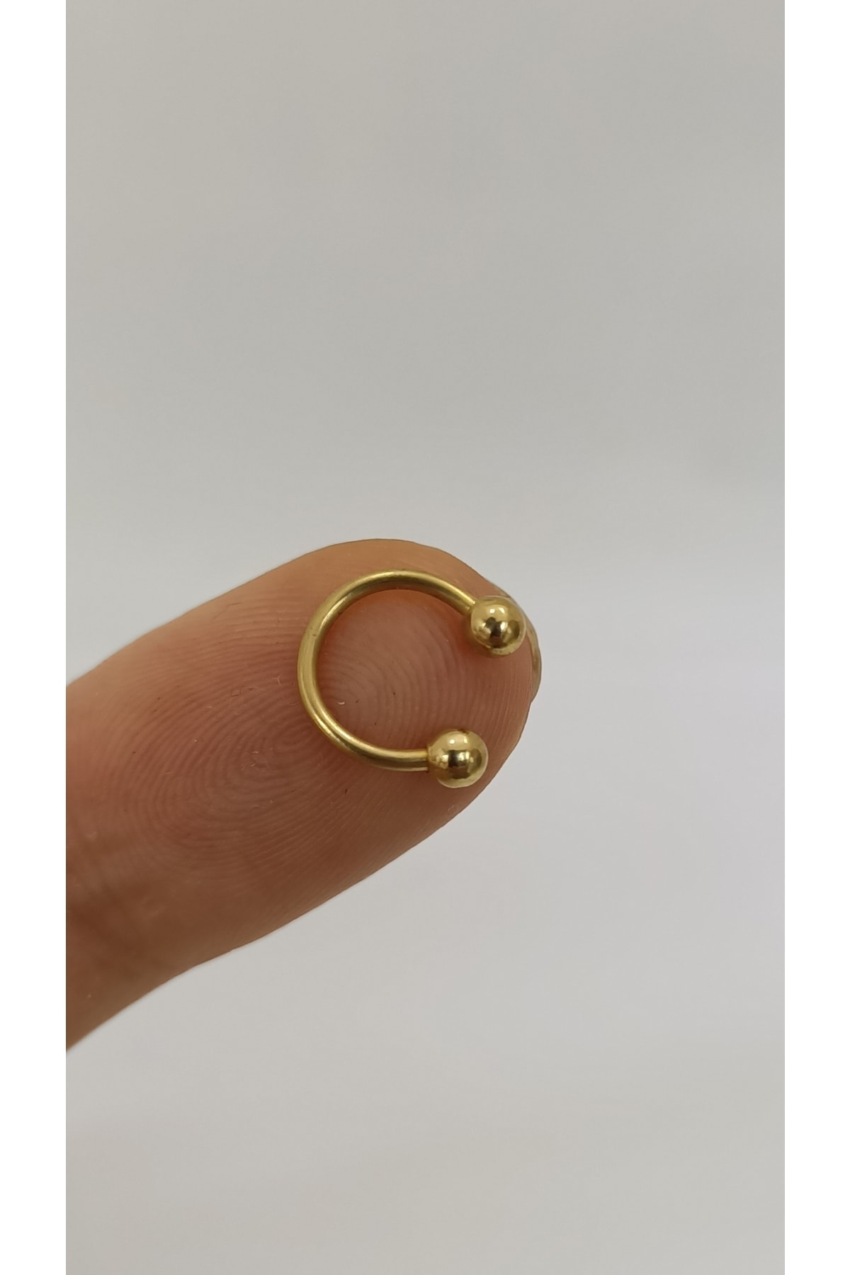 Arescollection Çelik Gold Yarım Halka Tragus Helix Rook Piercing