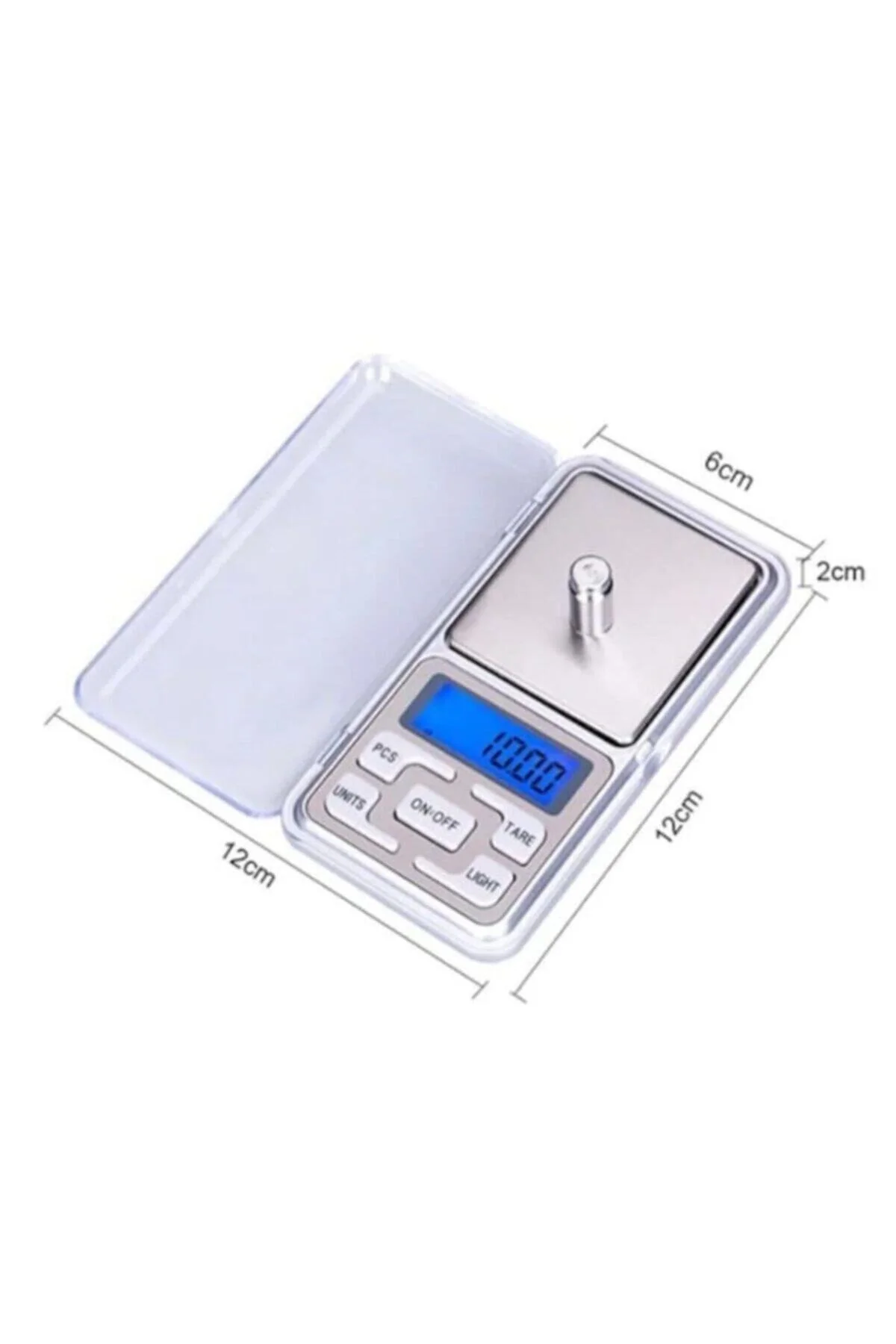 Çelik gövdeli gümüş renk dijital hassas cep terazi 0,1 gr 500 gr LCD ekranlı - 2 Yıl Garanti Süresi