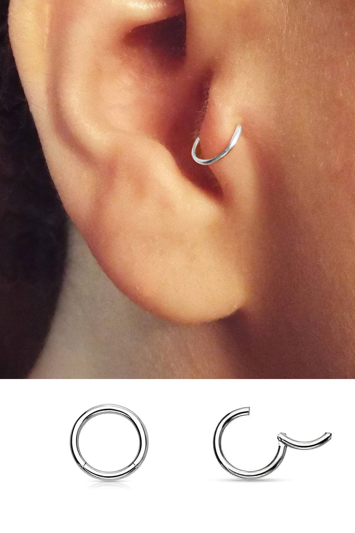 Çelik Halka Tragus Piercing 3'lü Set 6mm