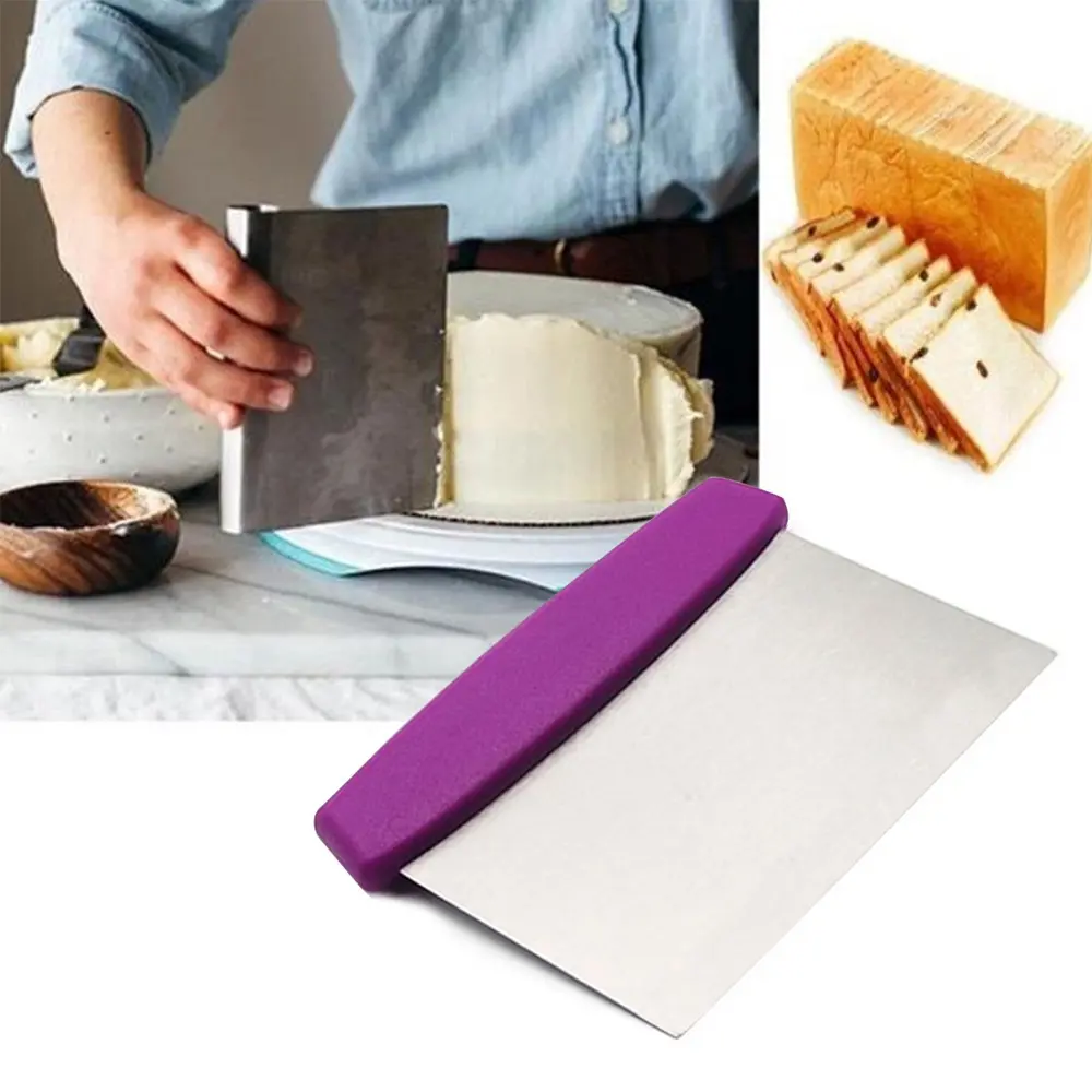 Çelik Hamur Kesici Kazıyıcı Pasta Kek Dekorasyon Spatula Aleti (4