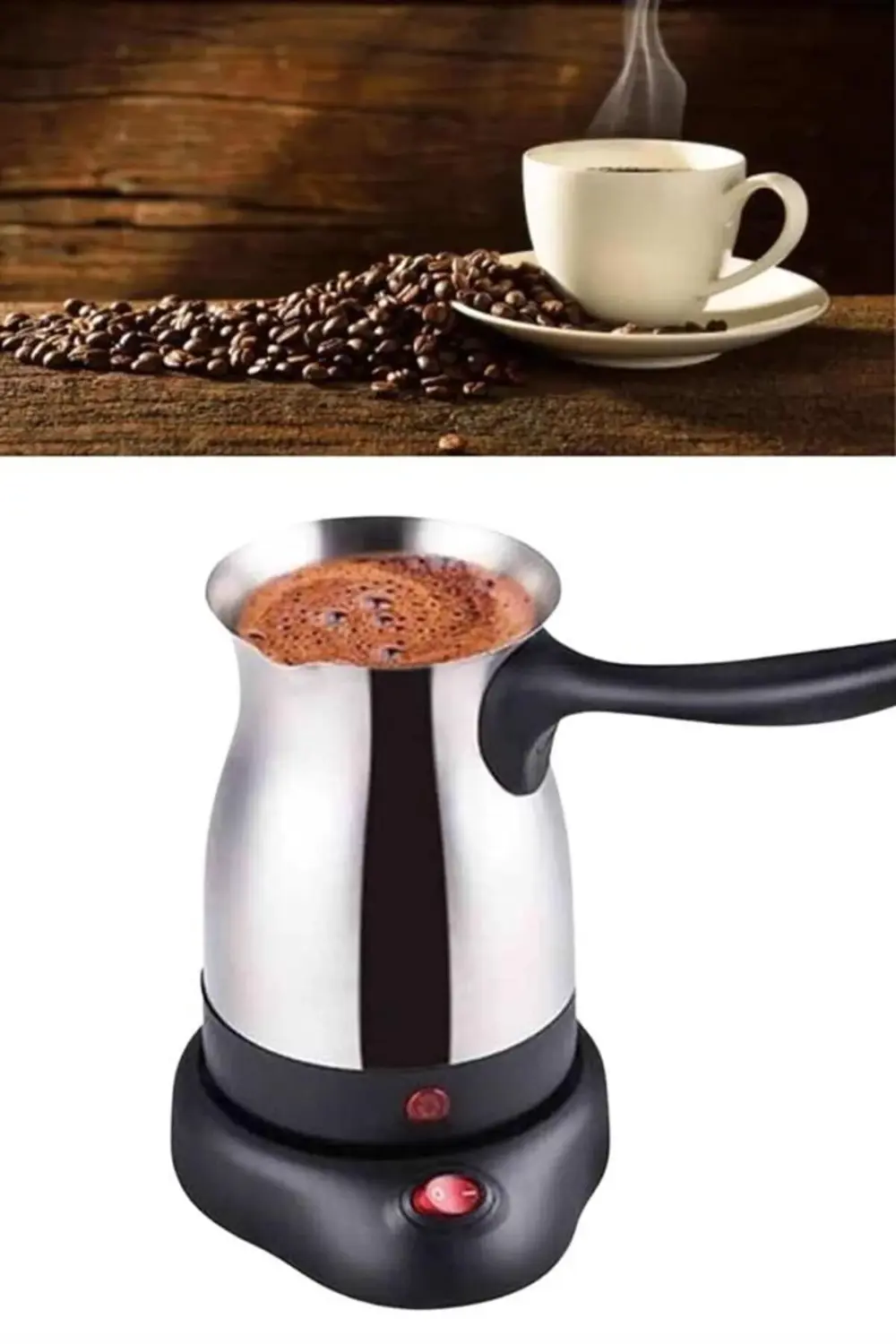 Çelik Kahve Makinesi Cezve 800 Watt Paslanmaz Çelik Türk Kahvesi