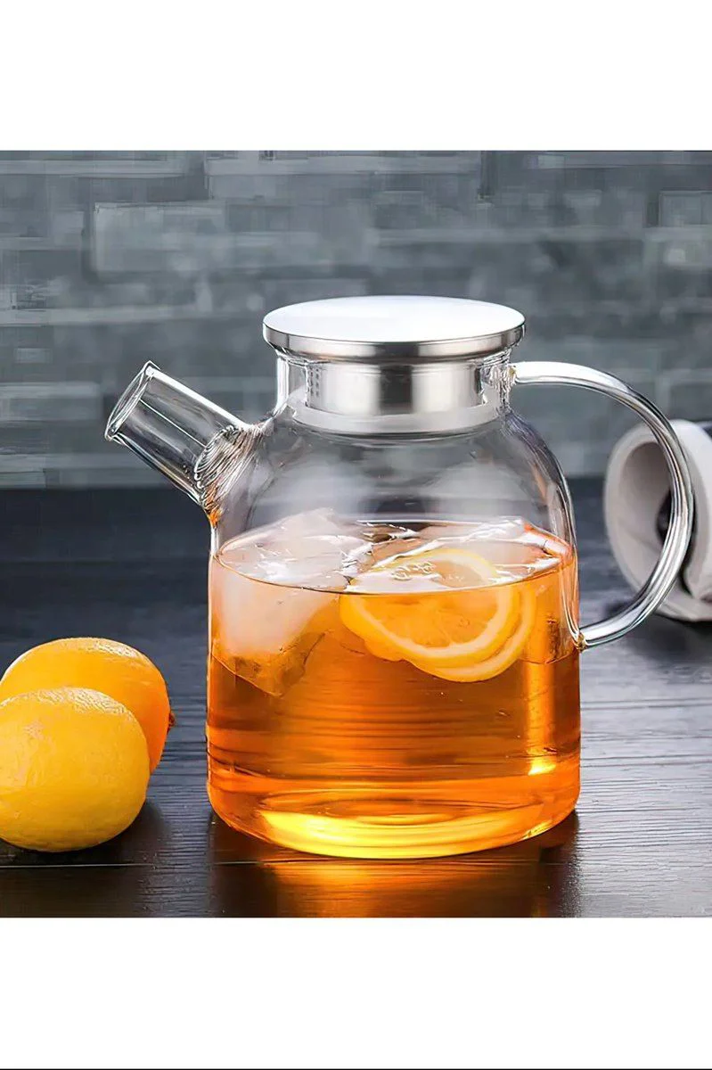 Çelik Kapaklı Borosilikat Cam Demlik 1500ML - Isıya Dayanıklı Şık Çay Demliği Fiyatı, Yorumları ve Özellikleri